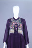 Purple Embroidered Kurta Set Anarkali Kurti with Pants