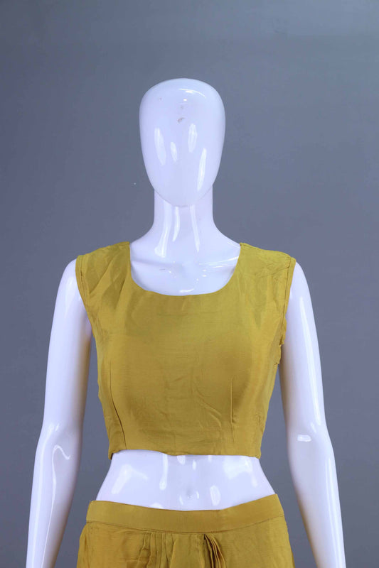 Mustard Yellow Embroidered Kaftan Kurta Set