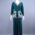 Dark Green Embroidered Kurta with Sharara Set Party Wear 