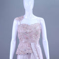 Light Pink One Shoulder Embellished Gown Designer Party Wear Indo-Western