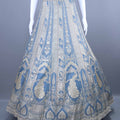 Sky Blue Embroidered Silk Lehenga Choli Designer Party Wear Outfit
