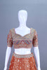 Rust Orange Embroidered Silk Lehenga Choli Festive Wear