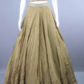Olive Green Crop Top Lehenga with Jacket Designer Indo Western Outfit