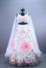 White Net Lehenga Choli with Beaded Cape Dupatta Party Wear
