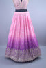 Designer Pink and Purple Ombre Embroidered Silk Lehenga Choli with Dupatta