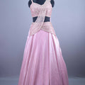 Pink Sequined Silk Lehenga Set with Stylish Draped Blouse