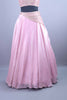 Pink Sequined Silk Lehenga Set with Stylish Draped Blouse