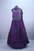 Stylish Purple One Shoulder Sequined Georgette Lehenga Set