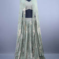 Sage Green Lehenga Set with Sequined Blouse and Dupatta