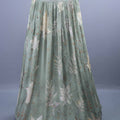 Sage Green Lehenga Set with Sequined Blouse and Dupatta