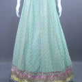 Mint Green Embroidered Net Lehenga Choli Designer Festive Wear