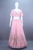 Pink Embroidered Net Lehenga Choli with Designer Dupatta