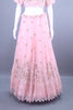 Pink Embroidered Net Lehenga Choli with Designer Dupatta