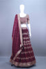 Designer Maroon Bandhani Silk Lehenga Choli with Heavy Blouse 