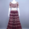 Designer Maroon Bandhani Silk Lehenga Choli with Heavy Blouse