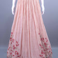 Peach Pink Embroidered Organza Lehenga Choli with Dupatta