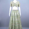 Designer Olive Green Silk Lehenga Choli with Tassel Detailing Dupatta