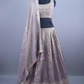 Designer Lavender Heavy Silk Lehenga Choli with Mirror Dupatta 