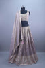 Designer Lavender Heavy Silk Lehenga Choli with Mirror Dupatta 