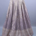 Designer Lavender Heavy Silk Lehenga Choli with Mirror Dupatta