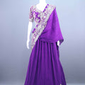 Royal Purple Embroidered Silk Lehenga Choli with Heavy Dupatta