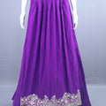 Royal Purple Embroidered Silk Lehenga Choli with Heavy Dupatta