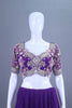 Royal Purple Embroidered Silk Lehenga Choli with Heavy Dupatta