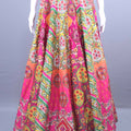 Pink Multicolor Gujarati Mirror Work Lehenga Choli with Dupatta
