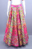 Pink Multicolor Gujarati Mirror Work Lehenga Choli with Dupatta