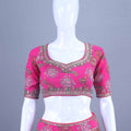 Pink Multicolor Gujarati Mirror Work Lehenga Choli with Dupatta