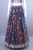 Navy Blue Multicolor Printed Lehenga Choli Jacket Set