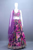 Multicolor Lehenga Choli and Purple Net Dupatta Designer Festive Wear