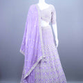 Lavender Lehenga Choli Matching Net Dupatta Designer Wedding Wear 