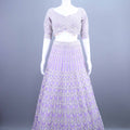 Lavender Lehenga Choli Matching Net Dupatta Designer Wedding Wear