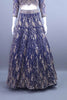 Navy Blue Net Lehenga Choli and Zari Work Designer Lehenga
