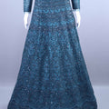 Teal Blue Heavy Lehenga Designer Choli with Dupatta