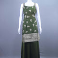 Designer Green Sharara Suit with Embroidered Border Party wear Set