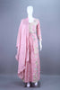 Pink Embroidered Silk Designer Kurta Sharara Set with Dupatta