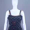 Navy Blue Printed Kurti with Matching Sharara Set Casual Occasions