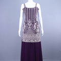 Maroon Heavy Designer Sharara With Palazzo Set