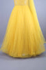 Yellow Embellished Net Gown with Dupatta Designer Party Wear