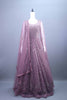 Wine Purple Heavy Embroidered Net Anarkali Gown with Dupatta 