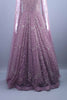 Wine Purple Heavy Embroidered Net Anarkali Gown with Dupatta