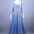 Sky Blue Heavy Embroidered Anarkali Gown with Dupatta