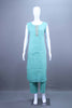 Aqua Blue Embroidered Straight Kurti Set with Jacquard Dupatta