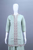 Mint Green Embroidered Cotton Kurta Sharara Set with Dupatta