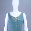 Teal Green Embroidered Anarkali Suit with Matching Dupatta