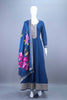  Navy Blue Embroidered Anarkali Suit with Dupatta 