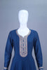 Navy Blue Embroidered Anarkali Suit with Dupatta