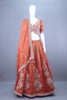 Designer Rust Orange Embroidered Silk Lehenga Choli with Dupatta 